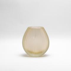 Hand Blown Murano Supreme Vase in Clear with 24 karat Gold Flecks Medium - 4214565