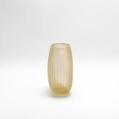 Hand Blown Murano Supreme Vase in Clear with 24 karat Gold Flecks Medium - 4214566