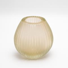 Hand Blown Murano Supreme Vase in Clear with 24 karat Gold Flecks Medium - 4214567