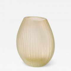 Hand Blown Murano Supreme Vase in Clear with 24 karat Gold Flecks Medium - 4217443
