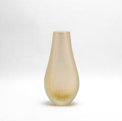 Hand Blown Murano Supreme Vase in Clear with 24 karat Gold Flecks Tall - 4214607