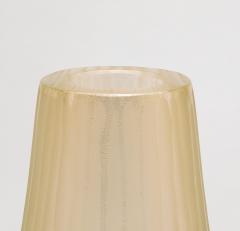 Hand Blown Murano Supreme Vase in Clear with 24 karat Gold Flecks Tall - 4214609