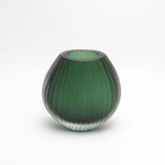 Hand Blown Murano Supreme Vase in Emerald Green Large - 4214585