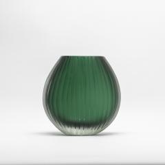 Hand Blown Murano Supreme Vase in Emerald Green Large - 4214588