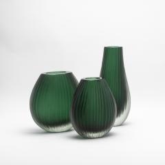Hand Blown Murano Supreme Vase in Emerald Green Large - 4214593
