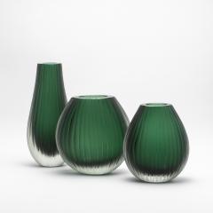 Hand Blown Murano Supreme Vase in Emerald Green Large - 4214594