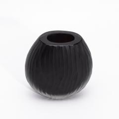Hand Blown Murano Supreme Vase in Onyx Black Medium - 4235077