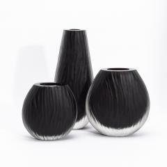 Hand Blown Murano Supreme Vase in Onyx Black Medium - 4235098