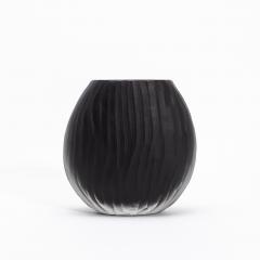 Hand Blown Murano Supreme Vase in Onyx Black Medium - 4235109