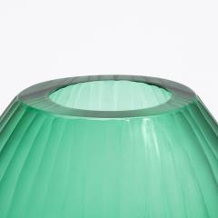 Hand Blown Murano Surpime Vase in Emerald Green Large - 4235054