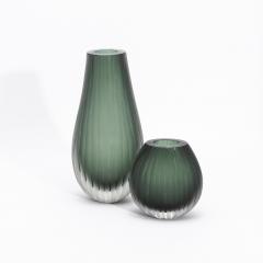 Hand Blown Murano Surpime Vase in Eucalyptus Green - 4234994