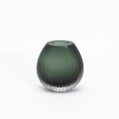 Hand Blown Murano Surpime Vase in Eucalyptus Green - 4234996