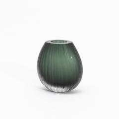 Hand Blown Murano Surpime Vase in Eucalyptus Green - 4235009