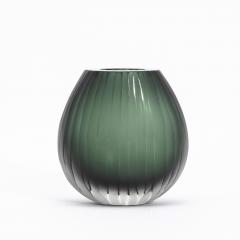 Hand Blown Murano Surpime Vase in Eucalyptus Green - 4235023