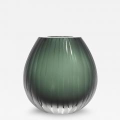 Hand Blown Murano Surpime Vase in Eucalyptus Green - 4249070