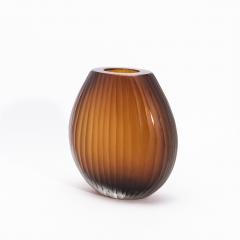 Hand Blown Murano Surpime Vase in Tobacco Lage - 4231682