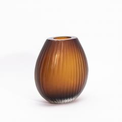 Hand Blown Murano Surpime Vase in Tobacco Lage - 4231690