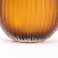 Hand Blown Murano Surpime Vase in Tobacco Medium - 4235006