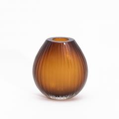 Hand Blown Murano Surpime Vase in Tobacco Medium - 4235021