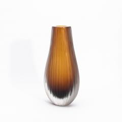 Hand Blown Murano Surpime Vase in Tobacco Tall - 4235000