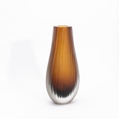 Hand Blown Murano Surpime Vase in Tobacco Tall - 4235016