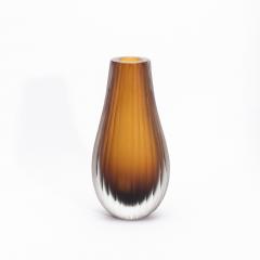 Hand Blown Murano Surpime Vase in Tobacco Tall - 4235018