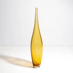 Hand Blown Murano Tall Vase in Amber - 3851001