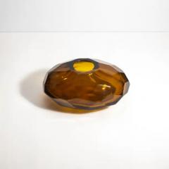 Hand Blown Murano Taper Wide Vase in Rust - 3852369