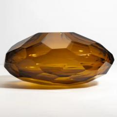 Hand Blown Murano Taper Wide Vase in Rust - 3852370
