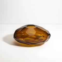 Hand Blown Murano Taper Wide Vase in Rust - 3852372
