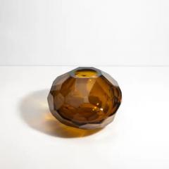 Hand Blown Murano Taper Wide Vase in Rust - 3852376