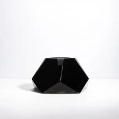 Hand Blown Murano Vase Briolette in Onyx Black - 3854044