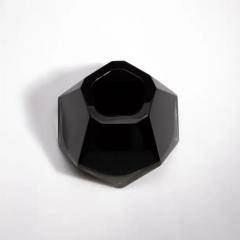 Hand Blown Murano Vase Briolette in Onyx Black - 3854045