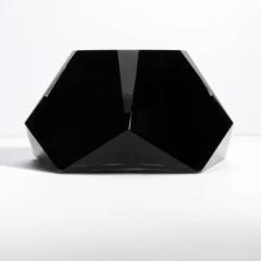 Hand Blown Murano Vase Briolette in Onyx Black - 3854064