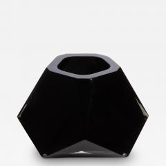 Hand Blown Murano Vase Briolette in Onyx Black - 3878665