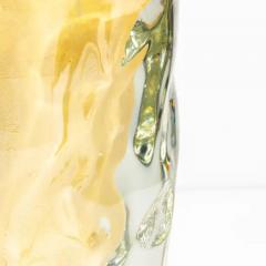 Hand Blown Murano Vase Buri in Clear with 24 Karat Gold Flecks Medium - 3852460