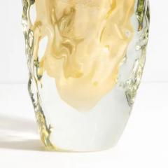 Hand Blown Murano Vase Buri in Clear with 24 Karat Gold Flecks Medium - 3852463