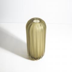 Hand Blown Murano Vase Cactus in Olive Large - 4237271