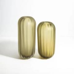 Hand Blown Murano Vase Cactus in Olive Medium - 3853761