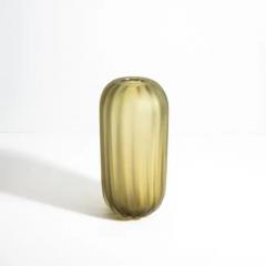Hand Blown Murano Vase Cactus in Olive Medium - 3853762