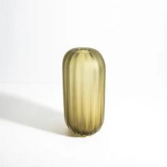 Hand Blown Murano Vase Cactus in Olive Medium - 3853765