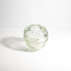 Hand Blown Murano Vase External Sbruffi in Clear - 3851982