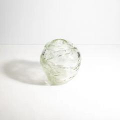 Hand Blown Murano Vase External Sbruffi in Clear - 3851983