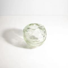 Hand Blown Murano Vase External Sbruffi in Clear - 3851984