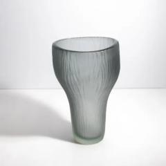 Hand Blown Murano Vase Ghost in Grey Medium - 3851697