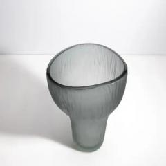 Hand Blown Murano Vase Ghost in Grey Medium - 3851700