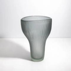 Hand Blown Murano Vase Ghost in Grey Medium - 3851701