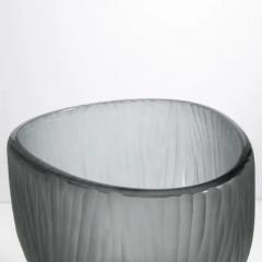 Hand Blown Murano Vase Ghost in Grey Medium - 3851706