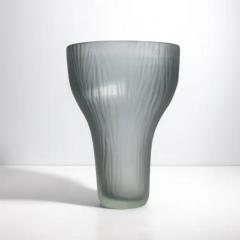 Hand Blown Murano Vase Ghost in Grey Medium - 3851734