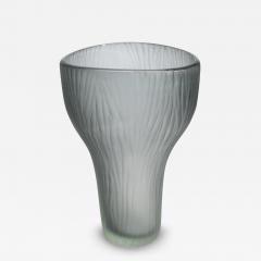 Hand Blown Murano Vase Ghost in Grey Medium - 3868640